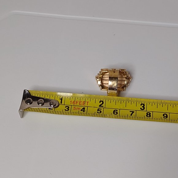Very Pretty Size 4.75 Two Tone Gold Electroplated Ring - Picture 9 of 13